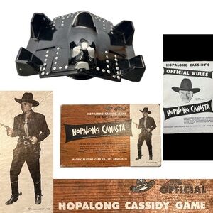 Canasta Complete VTG 1950 Hopalong Cassidy Card Game Original Box/Contents/Rules